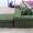 Σαλόνι γωνια - τριθέσιο ευελικτο μοντέρνο σε χρώμα πράσινο ζεστο με αφρατα μαξιλαρακια ζεστο σπιτι μοδα 2018